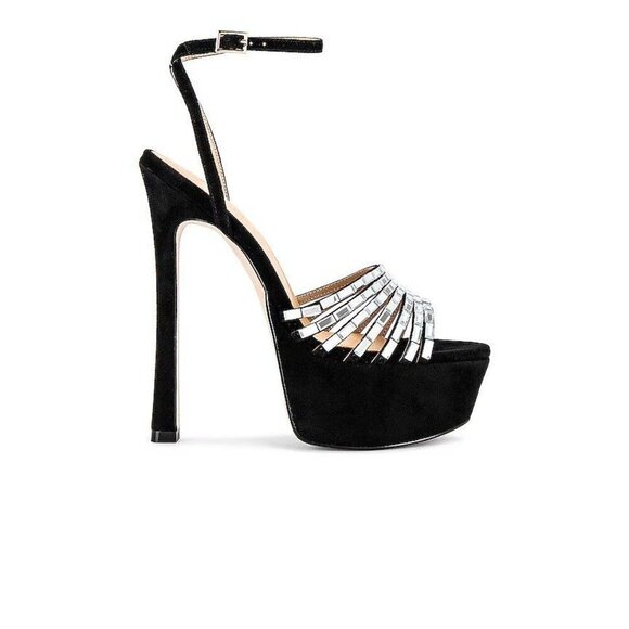 House of Harlow 1960 x REVOLVE Audre Platforms in Black 8 New with box Womens - Picture 5 of 12